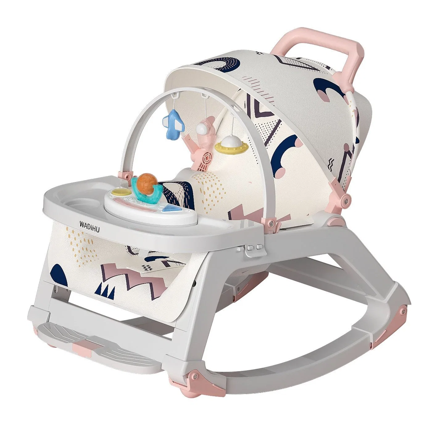 5 em 1 de bebê bebê de pelúcia Bouncer cadeira de balanço brinquedos brinquedos de Sono Máquina de Som Ruído Branco Swing Berço bebê cama giratória