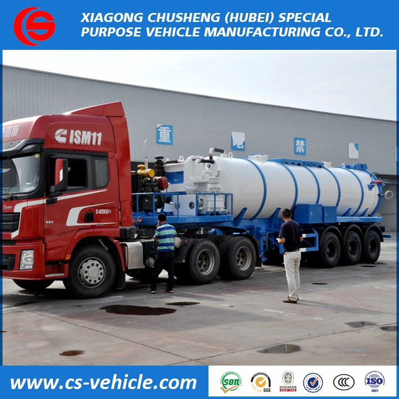 3 Axle 20000L Vacuum Sewage Suction Trailer