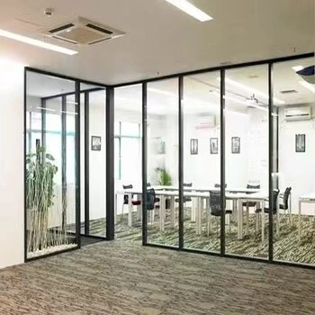 Luxury Aluminum Profile Frame Magic Glass Screen Office Curtain Wall Building Material