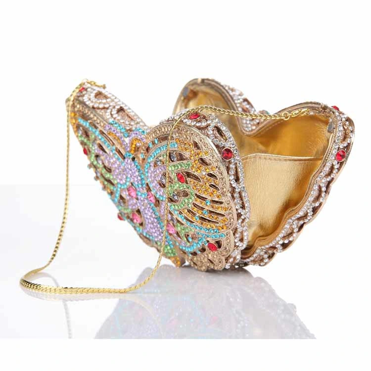 Colourful Butterfly Crystal Animal Shape Clutch Evening Bags