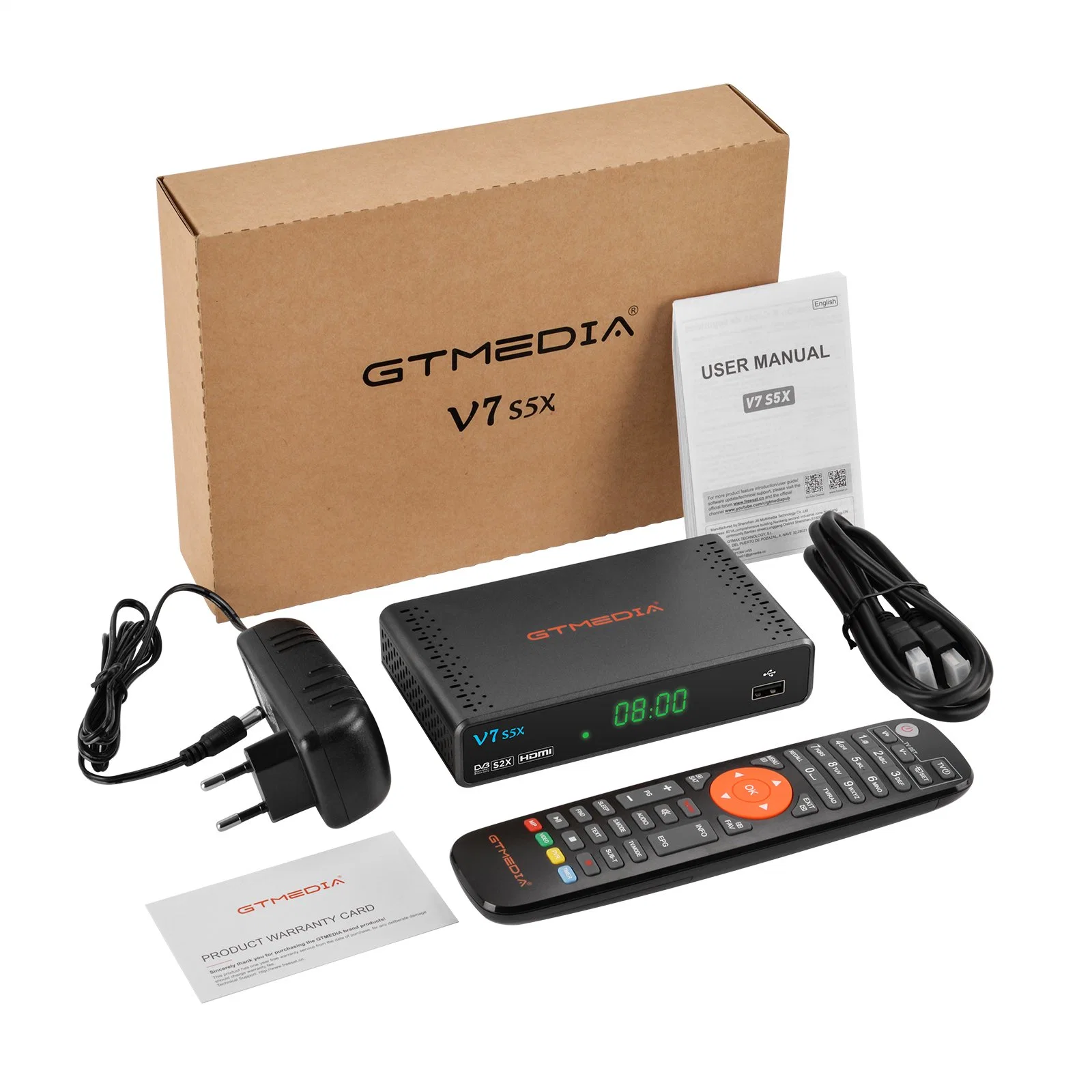 Gtmedia V7s5X DVB S2X Receptor de Satélite AVS+ Set Top Box