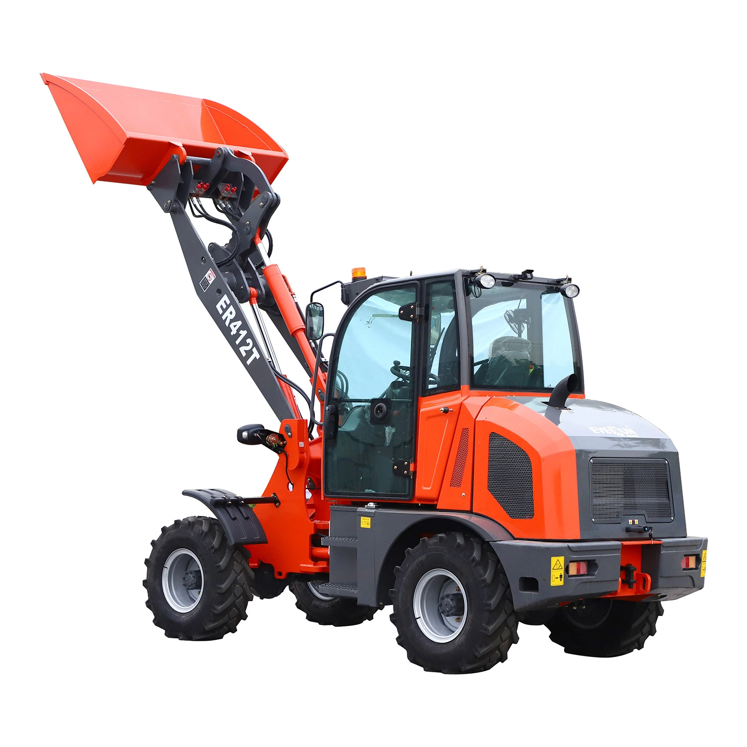 Everun Er412t 4WD CE Approved China Articulated Small Wheel Loader with Snow Blade