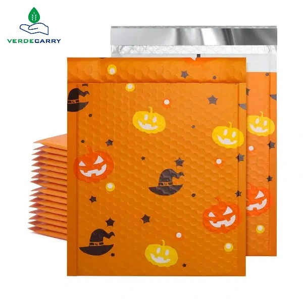 Wholesale/Supplier Custom Printing Halloween Wrapping Courrier Bags Composite Eco-Friendly Express Shipping Mailers Brown Craft Kraft