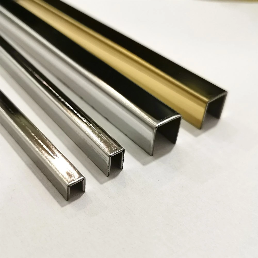 Gold Mirror Stainless Steel Decorative Trim Folded Skirting