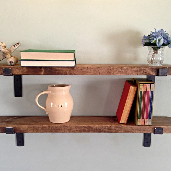 Decorative Black Industrial Wall Metal Floating Shelf Brackets