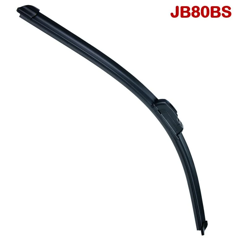 Jb80BS balai d'essuie-glace universel à crochet essuie-glace aérodynamique aileron central Premium Caoutchouc naturel Top Vendeur compétitif Wiper plat Cheap Frameless Wiper Lame de poutre