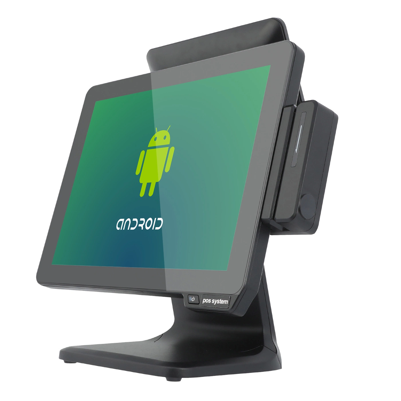 Factory Direct POS 15pouces tout-en-une machine Dual-Screen Caisse enregistreuse Dépanneurs Machine POS Android en Inde