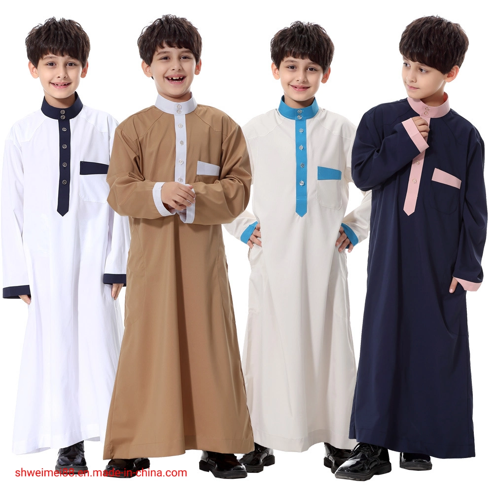 Muslim Clothes for Boys Casual Loose Long Sleeve Robe Middle East Arab Muslim Vintage Clothing