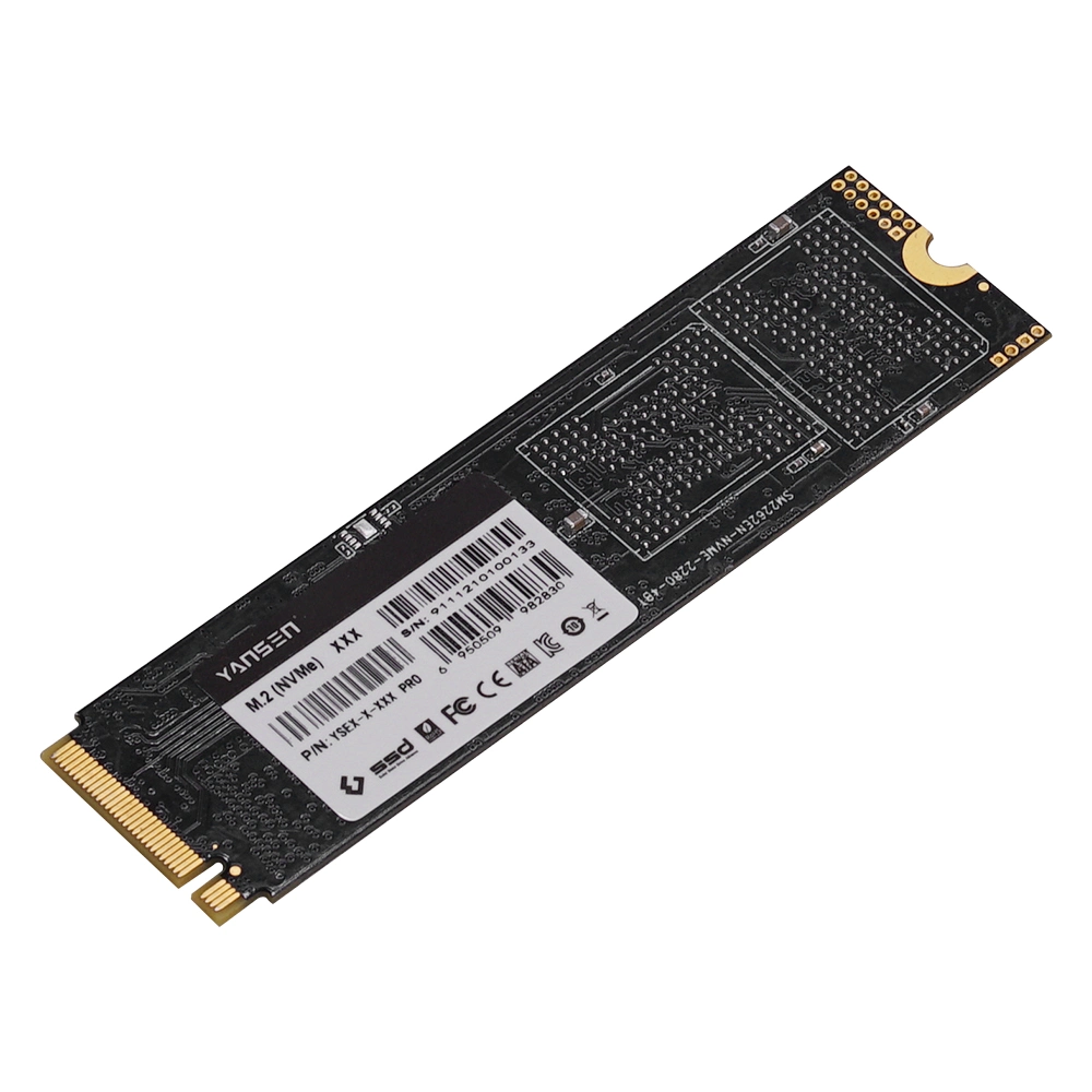 M. Nvme Yansen 2 emplacements PCIE Disque dur interne SSD industriels M2 DRAM de 2 To avec disques durs SSD