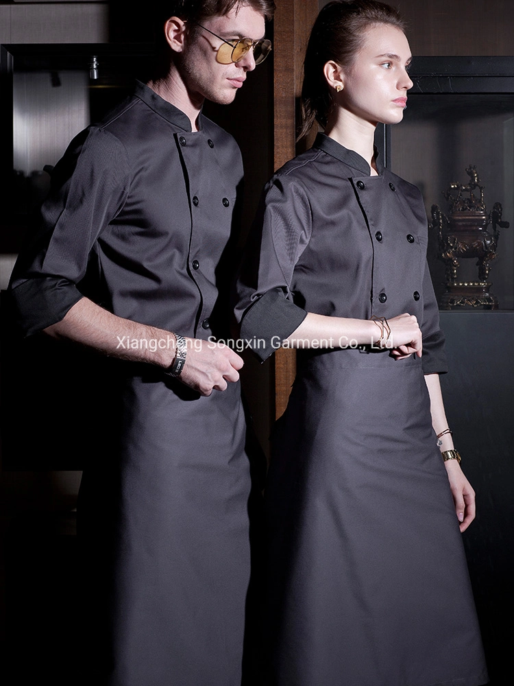 Veste de chef personnalisée sur mesure pour hôtel, cuisine de restaurant, pantalon de chef.