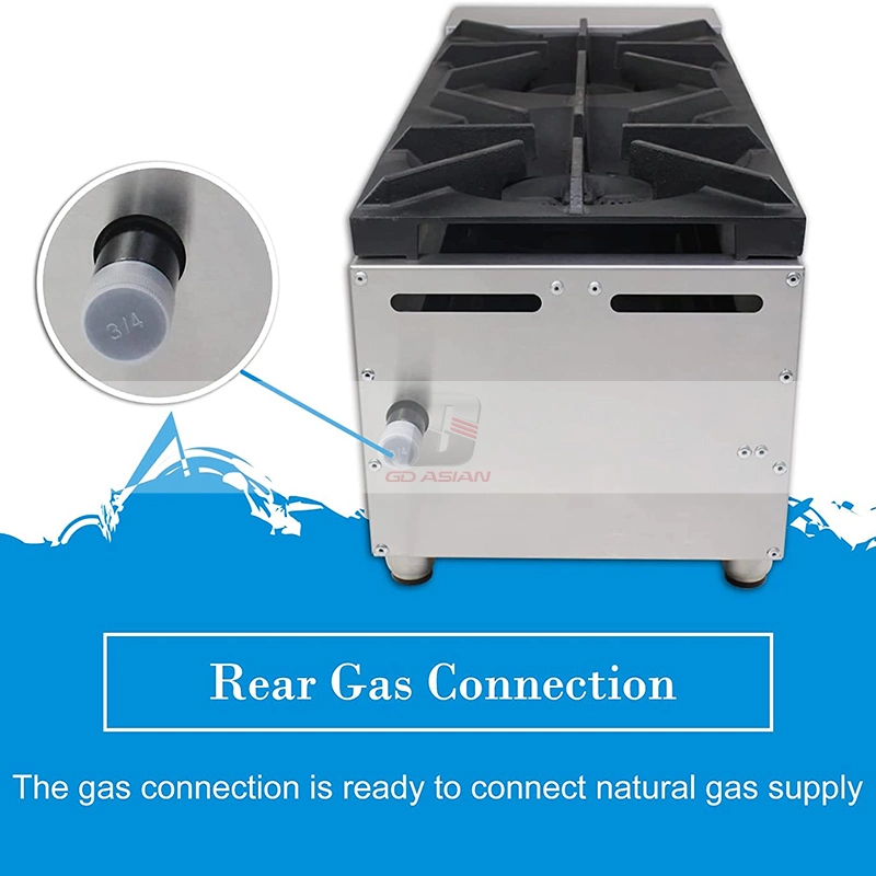 6 Burner Natural/Propane Gas Countertop Stove for Outdoor