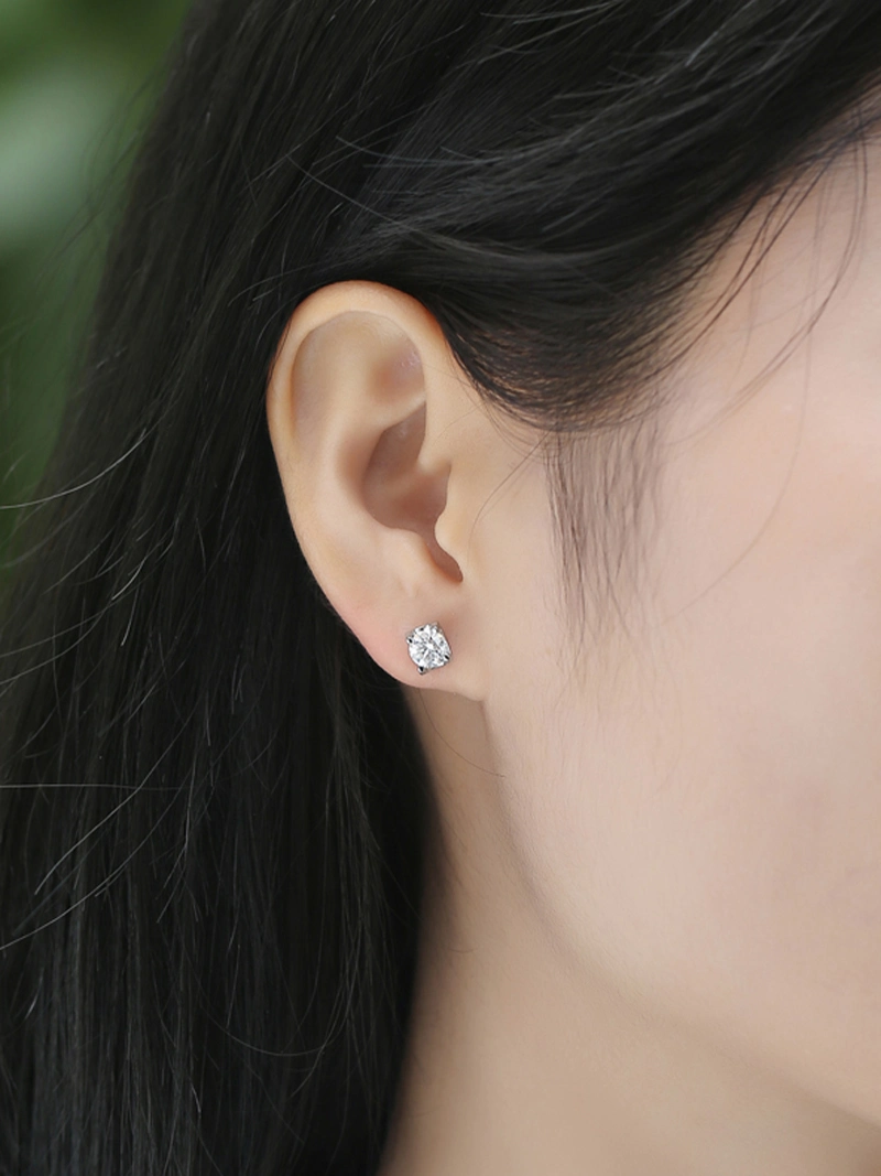 Joyería de moda Moissanite orejeras Temperament y versátiles pendientes para niñas