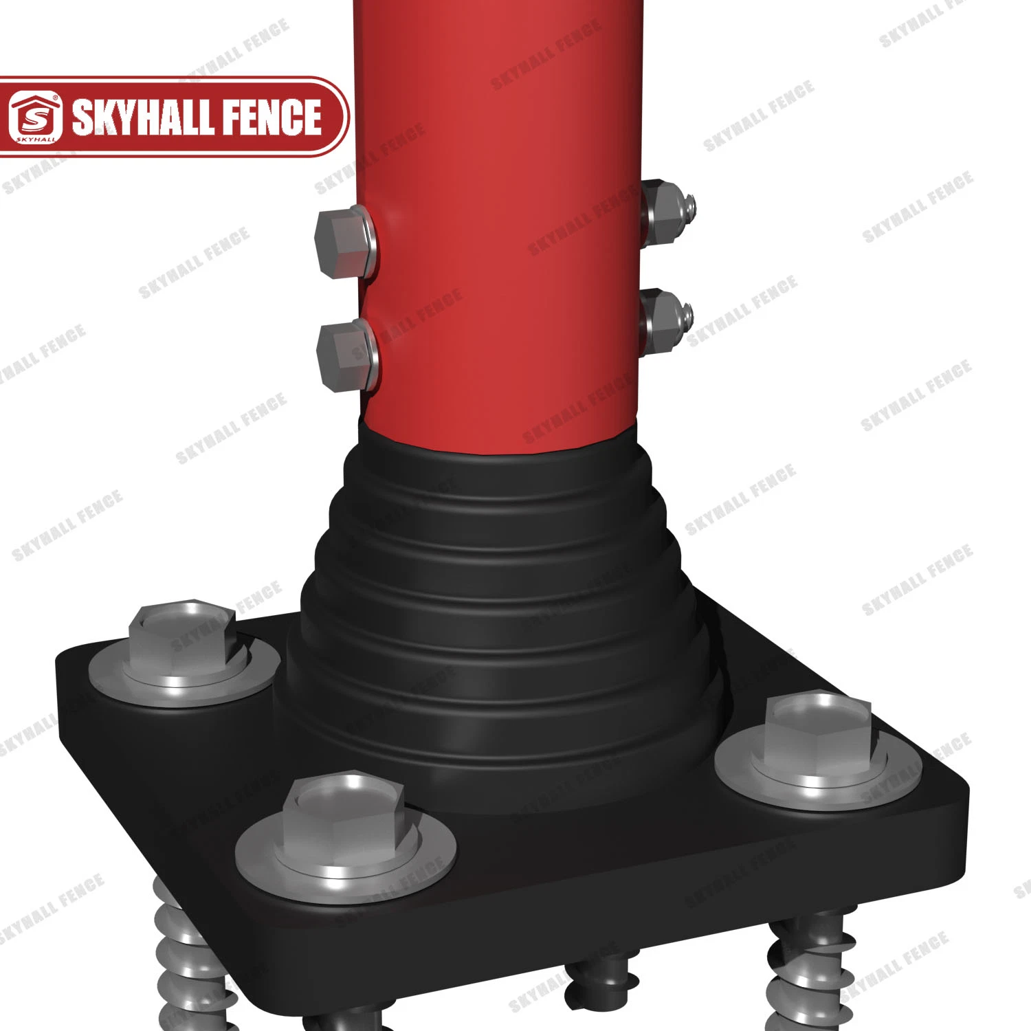 Surface Mount Plastic Traffic Delineator Posts with Reboundable Bases