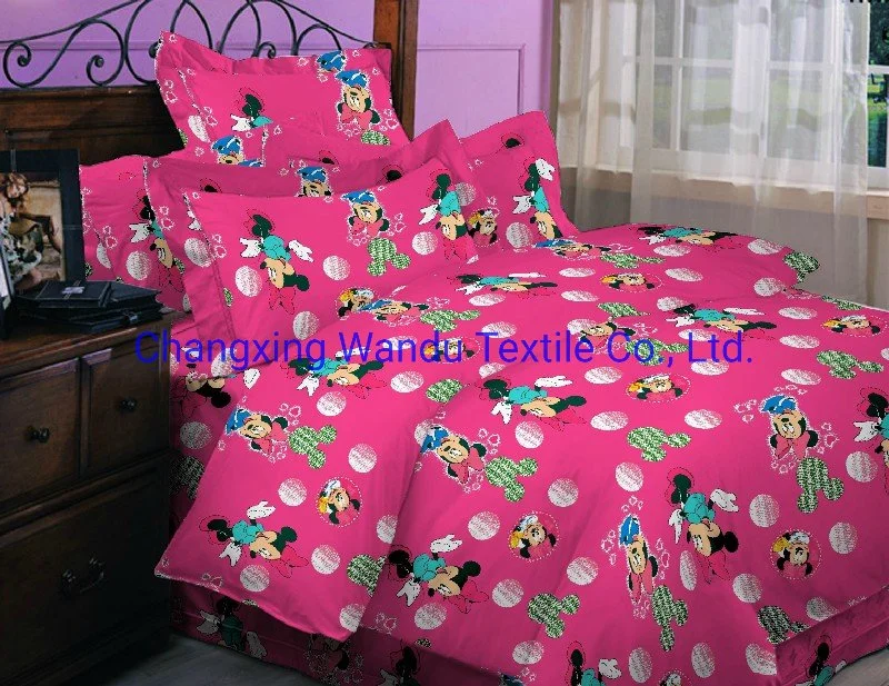 Hotel Children&prime; S Room Textiles Four-Piece Children&prime; S Cartoon Bed