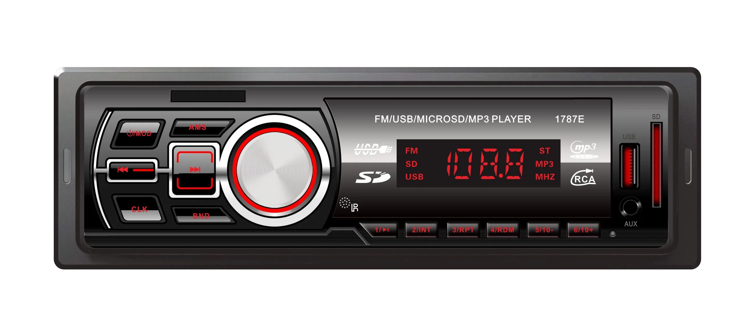 Pantalla pequeña 2USB Bluetooth estéreo para coche reproductor de audio MP3.