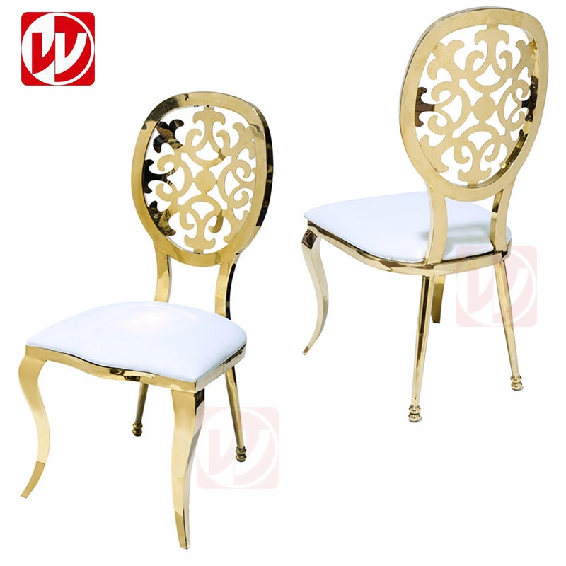 Hot Sales High Back Gold Stainless Steel Restaurant Dining Luxury Velvet Wedding Banquet Chair for Party Event