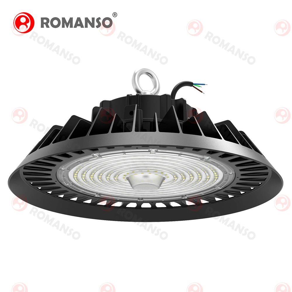 Nouveau design Romanso UFO haute lumière de la Baie 150W 150lm/W Capteur à distance Lampe à LED pour éclairage industriel de l'entrepôt