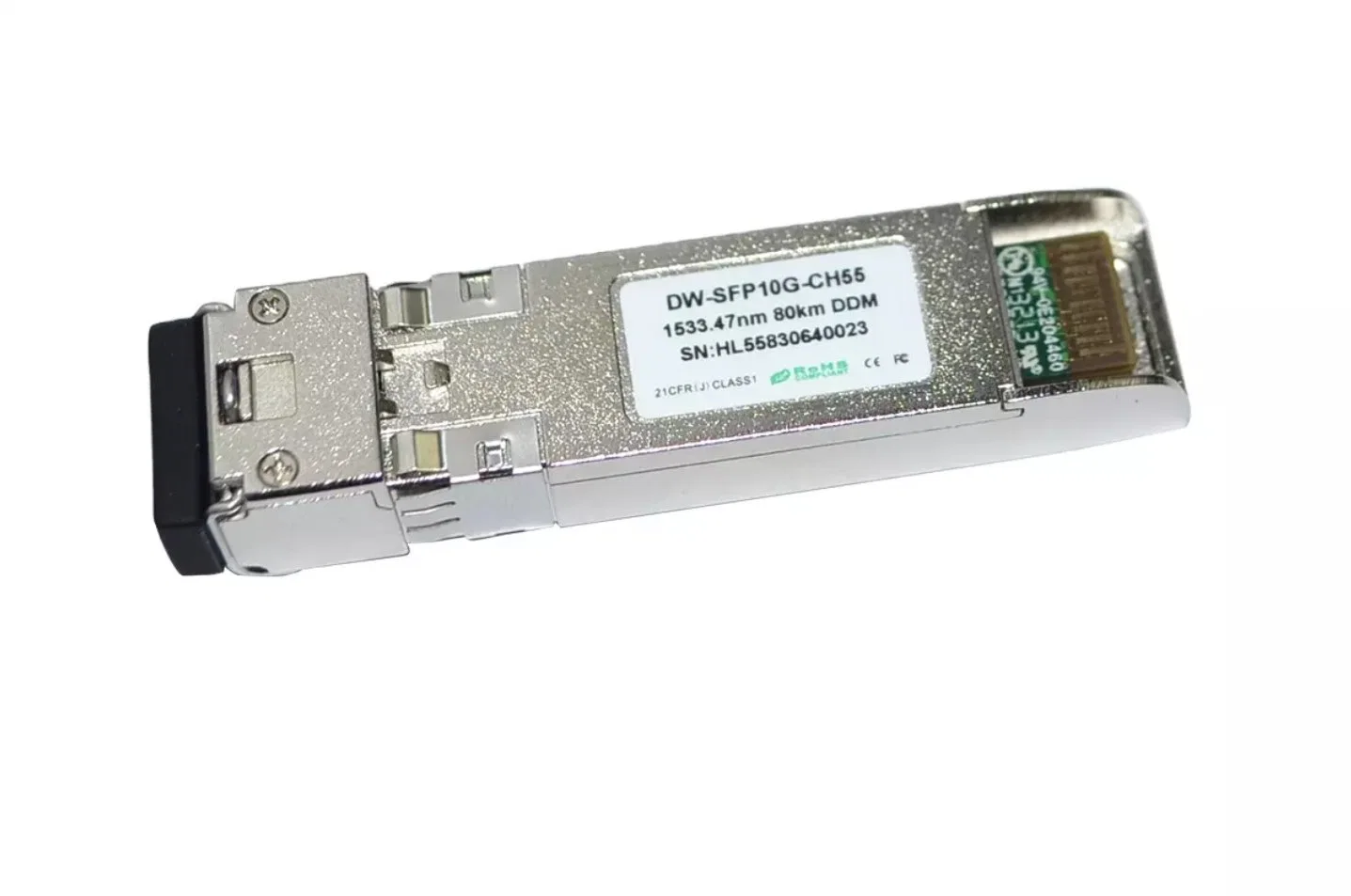 10غ DWDM 80 كم ZR SFP 1530.33 نانومتر CH17-62 SMF LC Duplex Dom