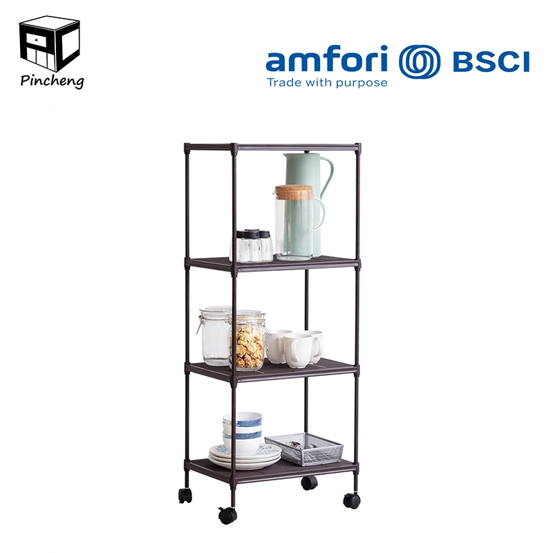 Shopify Mobile Storage Rack 4 Tiers Kitchen Cart