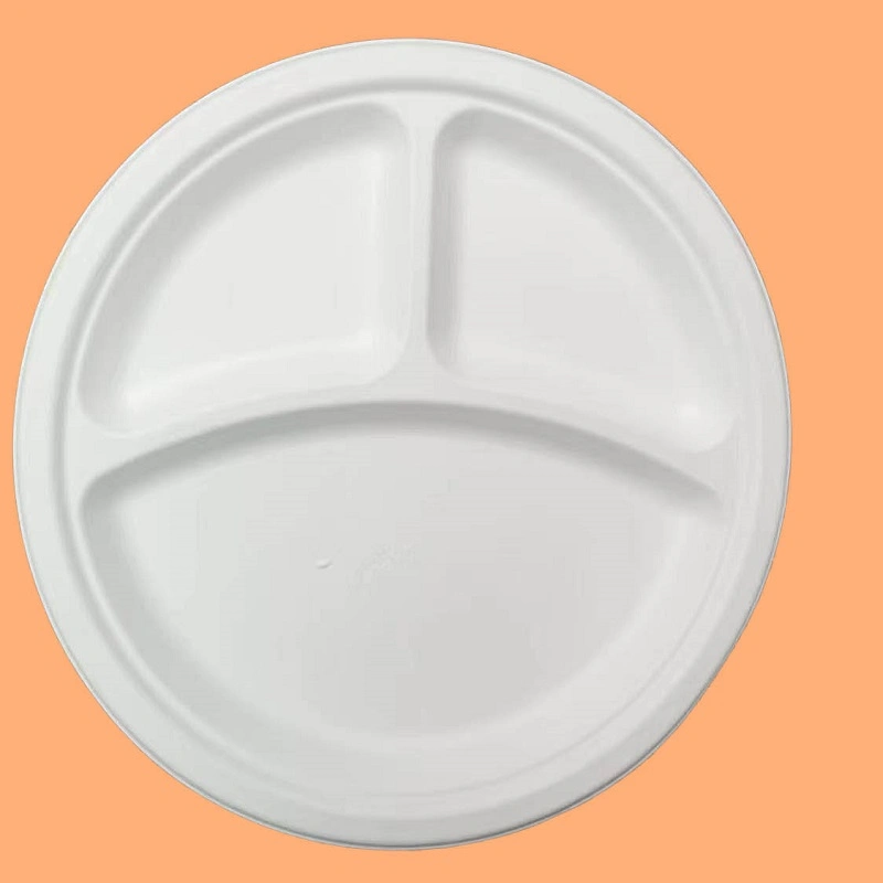 Biodegradable Degradable Disposable Compostable Eco Friendly Sugarcane Bagasse Dinner Plate Cake Plate