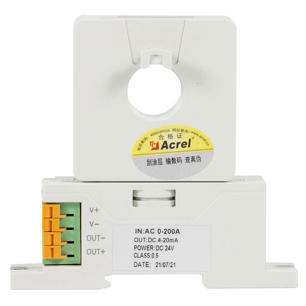 Acrel Ba20 (II) -Ai/I (V) 0-5V/4-20mA DIN Rail Integrated Type Smart AC Current Transducer Class 0.5 for Automated Industry