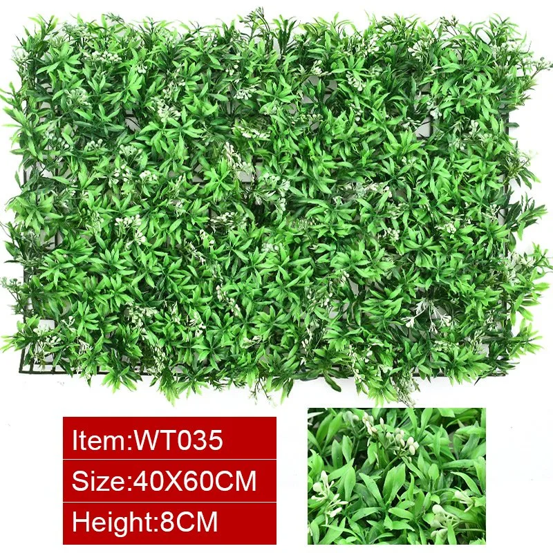 40*60cm Various Decorative Green Carpet 1m*1m Artificial Plant Grass Wall for Sale