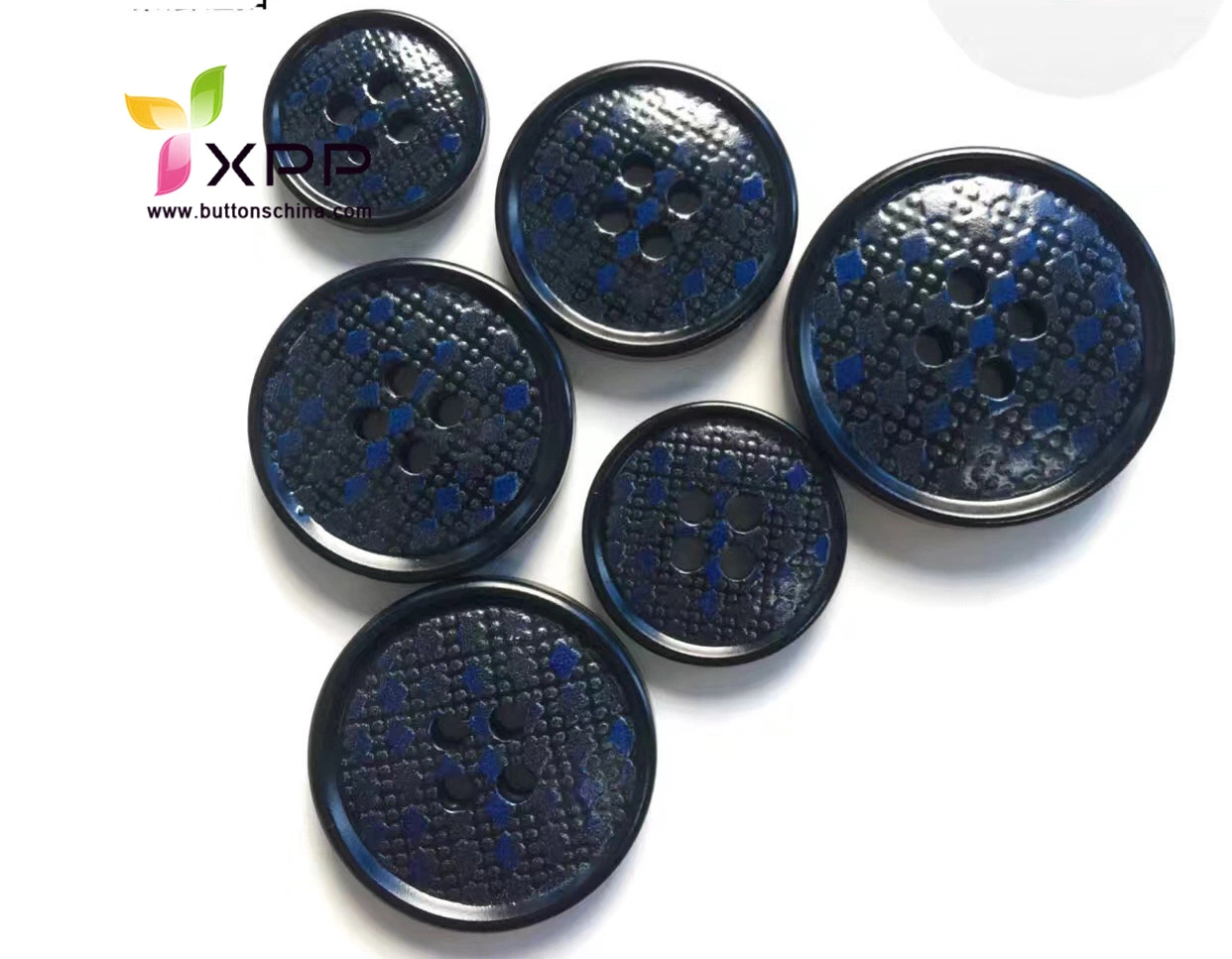 Dark Color 4 Hole Polyester Button for Coat