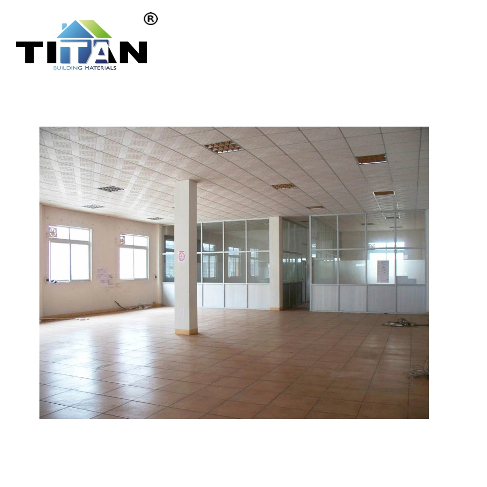 Easy to Clean Gypsum Suspended Ceiling Tiles 60*60 Standard Paper-Faced Gypsum Board PVC Film Plasterboard Ceilings Square 0.2%