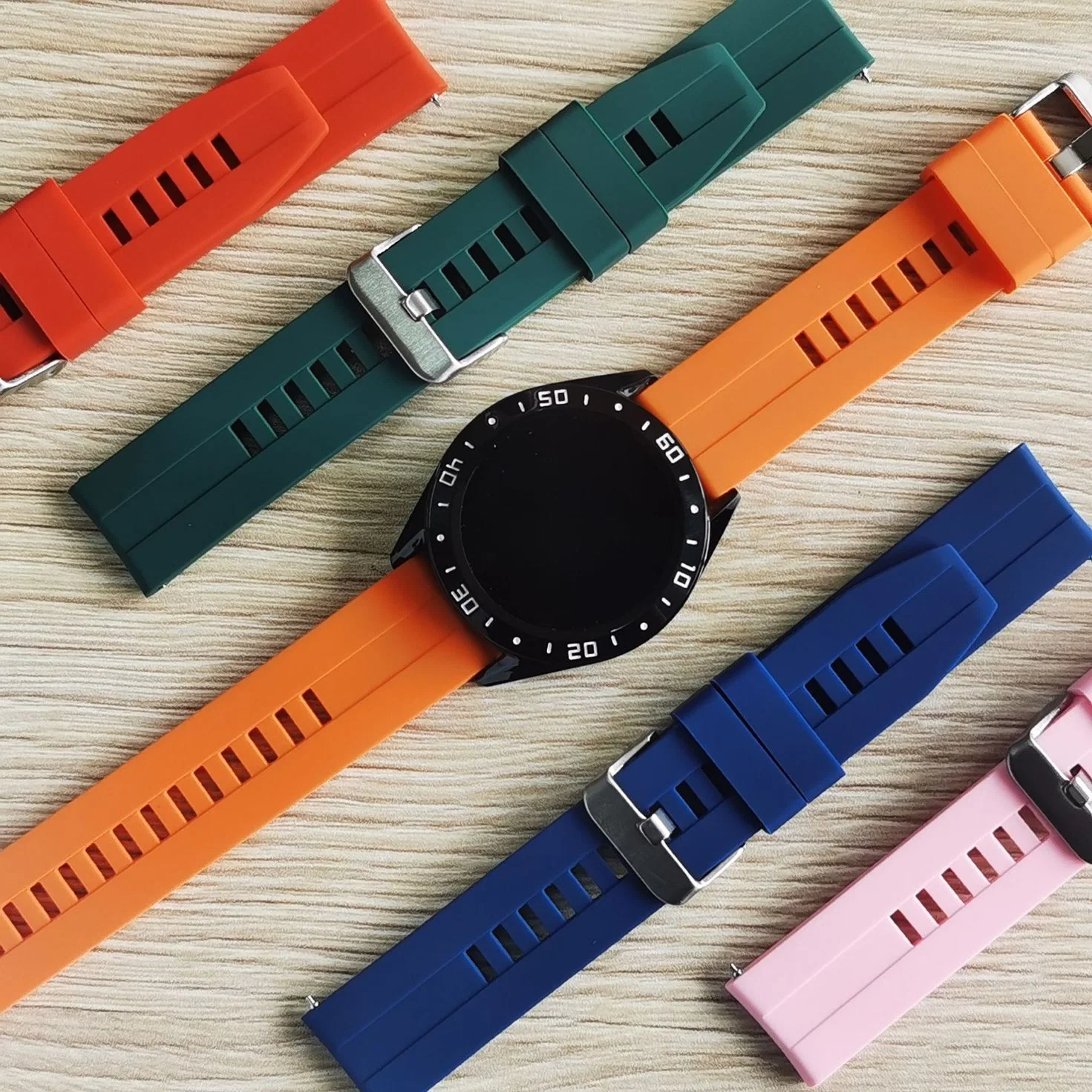 Silikonarmband für Huawei Watch 20mm 22mm Smart Uhrenarmband für GT GT2 für Samsung Galaxy Uhrenarmband Leder I Armband Armband 20mm Armband