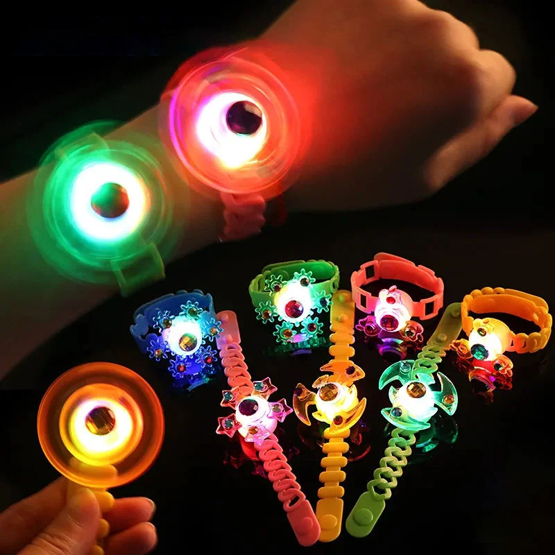 Faixa de pulso luminoso colorido para as crianças a rapariga rapaz adorável bracelete de desenhos animados de luz LED brinquedos festa de aniversário de crianças presentes