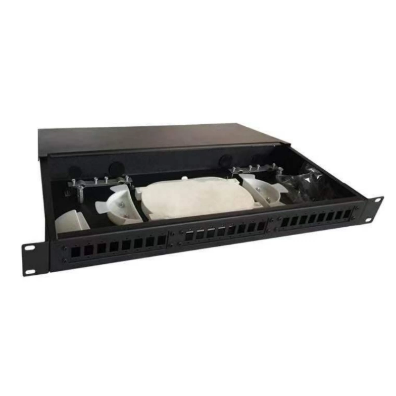 12 24 48 Porte Rack Montage Fibre Optique Distribution Cadre Boîte Terminale ODF Panneau de Raccordement Optique