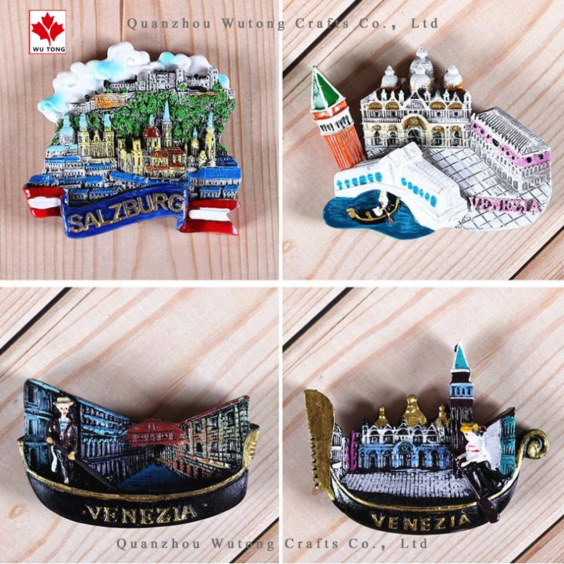 Großhandel Personalisierte benutzerdefinierte Harz Italien Souvenir 3D Kühlschrank Magnet