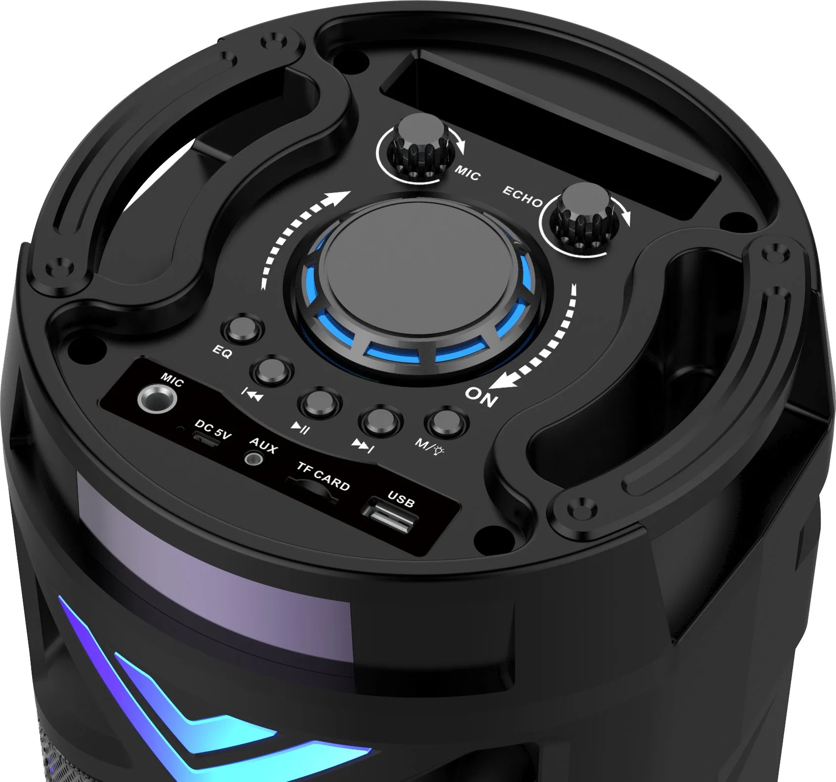 سماعة خارجية عالية القدرة مزدوجة صبووفر مقاس 6,5 بوصة صندوق الحفلات سماعة DJ Dancing Big Bluetooth محمولة