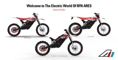 Apollo Dirt Bike RFN Ares Rally pro Elektro Dirt Bike Elektro-Motorrad mit Lithium-Batterie Elektro Motocross Elektro Pit Bike Elektrische Off-Road-Stromversorgung für Erwachsene