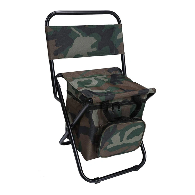 Chaise portable extérieure repliable avec sac de rangement pour la pêche Chaise