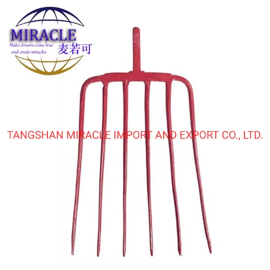 High quality/High cost performance Hand Tool Powerful Fork Railway Steel 4 Prong Fork Garden Fork