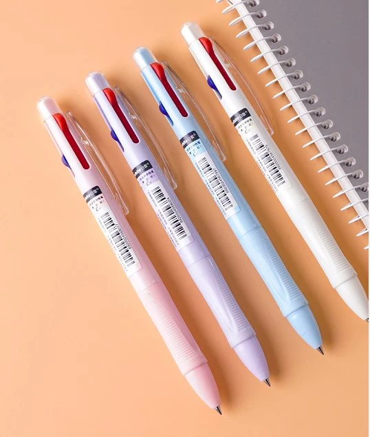 Snowhite 3 Colo Quick Dry Gel Ink Multi-Pen, Soft Color with Comfy Grip Multifunction Gel Pen Office Pen