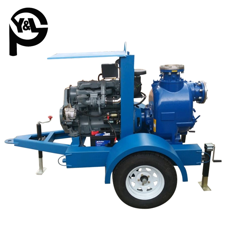 Pompe de traitement des eaux usées centrifuge auto-amorçante à moteur diesel de 6 pouces