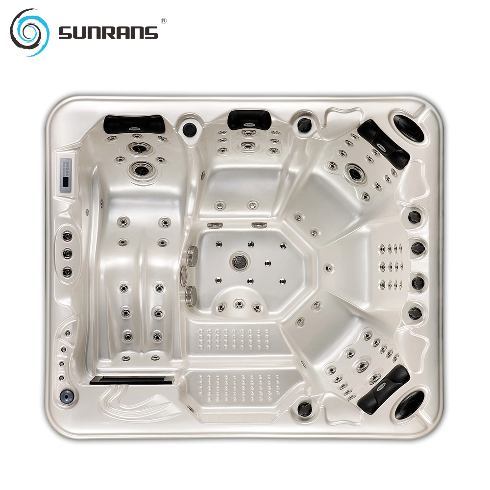 Sunrans CE aprobada el 4 de 1 asientos tumbona hidromasaje Jacuzzi al aire libre con 83pcs chorros de agua