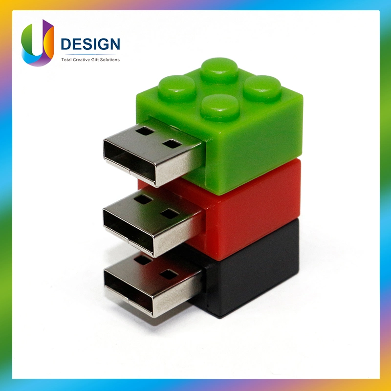 Multi Color Promotional Gift Buliding Block Stackable Plastic USB Drive Pen Drive Flash Drive USB