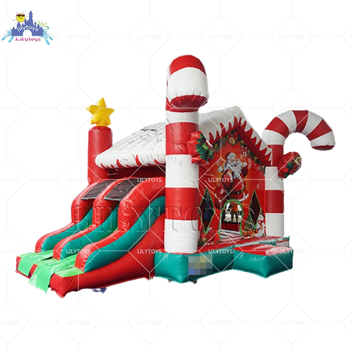 De Navidad inflable pequeña Bouncer Jumping comercial castillo inflable de la casa de rebote juego de deporte