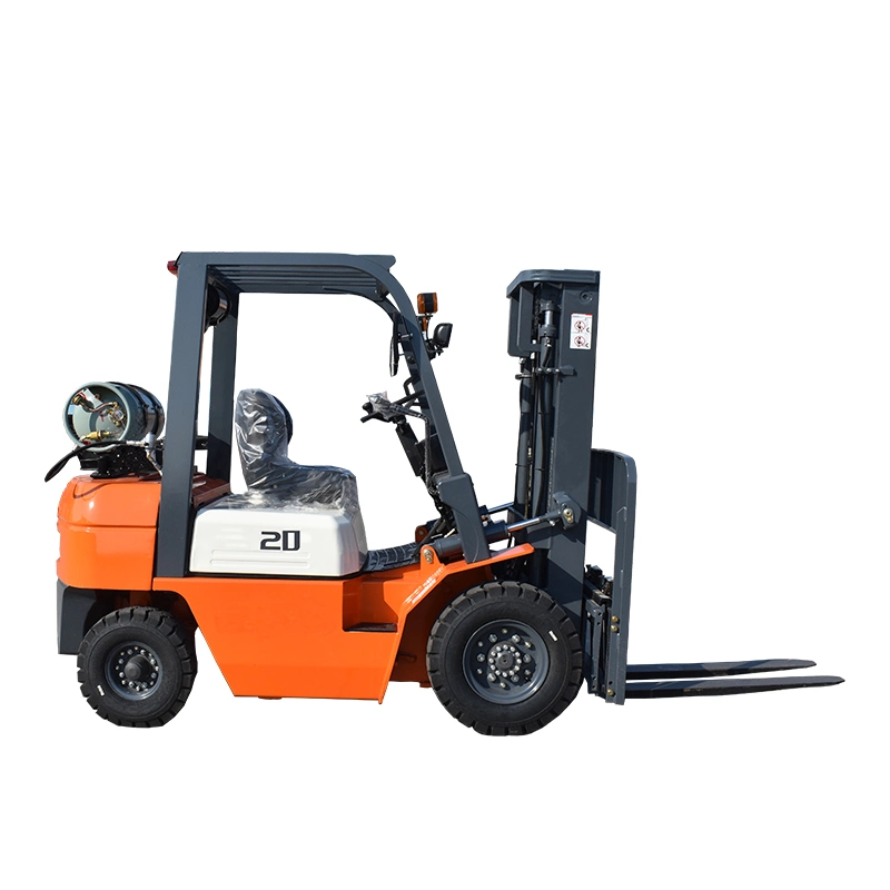 2 Ton 2.5 T Cushion Tire Gasoline LPG 3m 4.5m Full Free Mast Dual Fuel Forklift Trucks Toyota CE 1.5-3.5ton Fork Lift Hyster/Yale/Linde/Nissan/Tcm/Mingyu