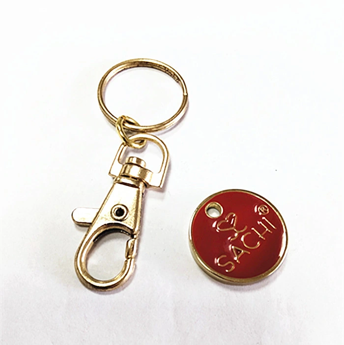 Metal Shopping Cart Trolley Coin Keychain Token Keyring Shopping Trolley Coin