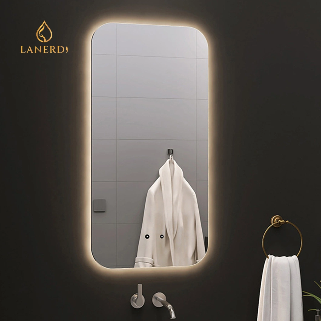 Lanerdi Bathroom Mirror Smart Bluetooth LED Wall Mounted Rectangle Mirror