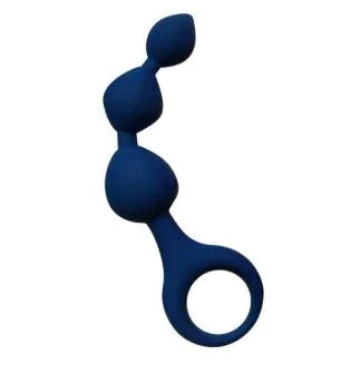 Dark Blue Vestibular Pull Bead Anal Plug an Vestibular Pull