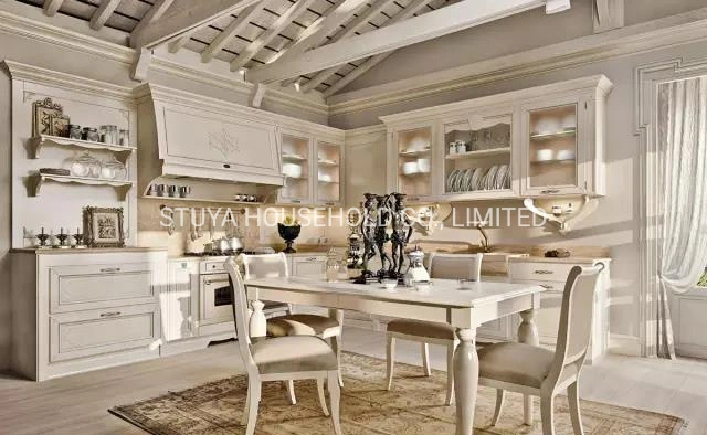 Europe Standard Dining Room Furniture Solid Wood Kitchen Cabinet