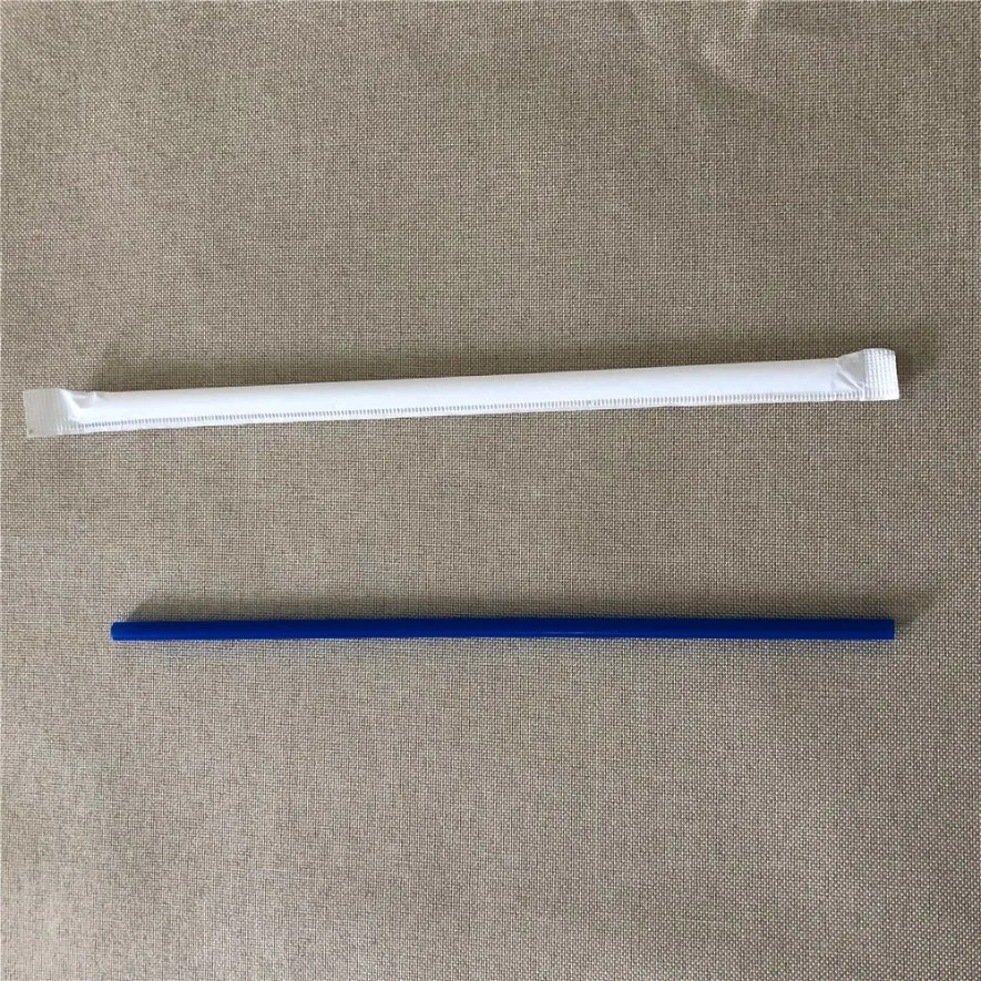 China Manufacturer Hot Sale 10mm/11mm/12mm Biodegradable Plastic Bubble Tea Straw Paper Individual Wrapped with Customized Logo Printed