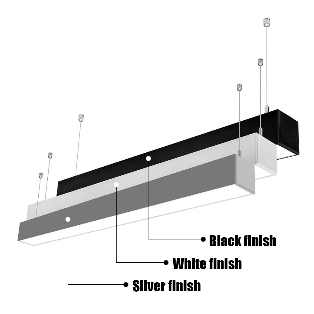 Triac Dali Dimming Profile LED Linear Chandelier Light Dimmable Profile Aluminium LED Linear Lamp Skyline Wall Sconce LED Bar Strip