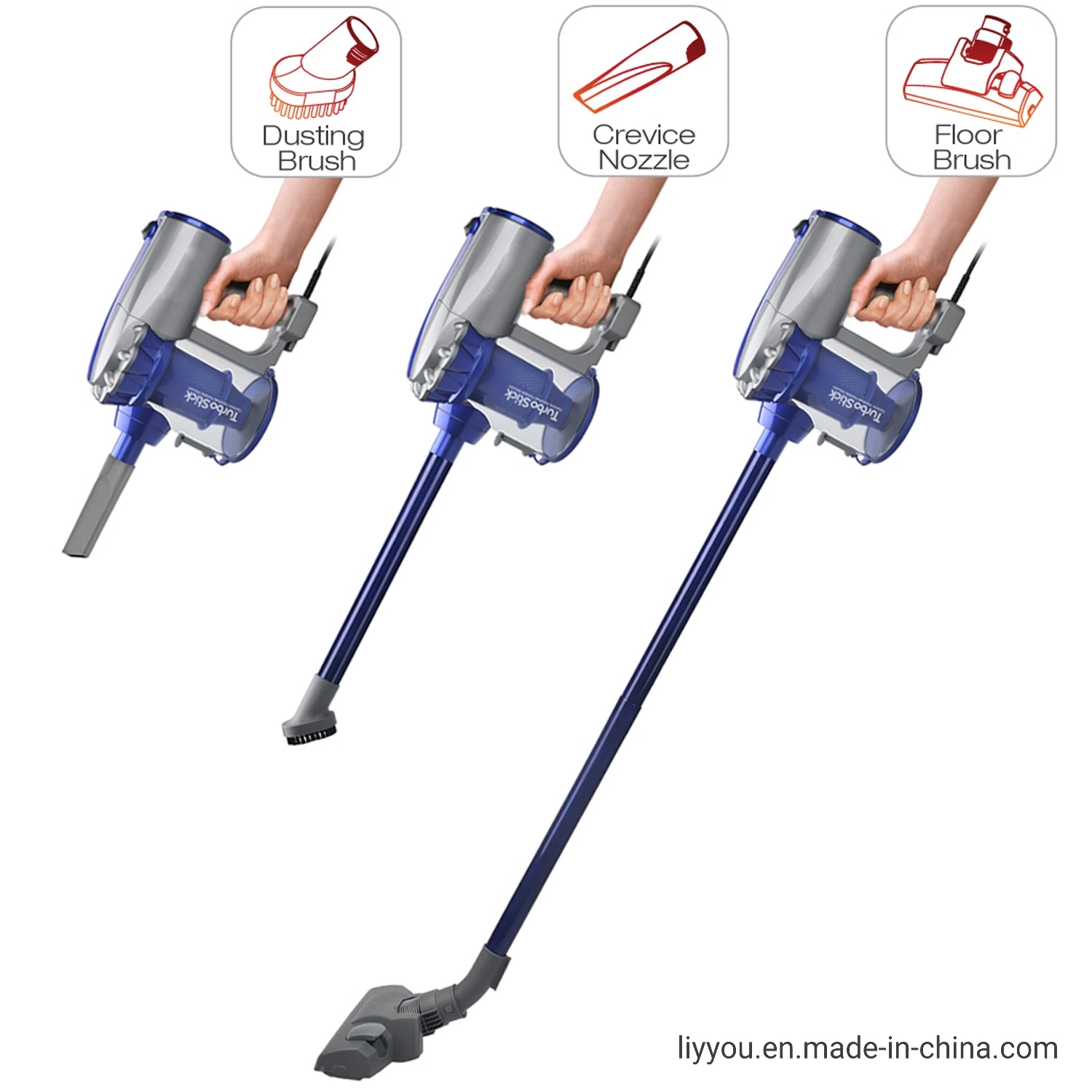 Vacuum Cleaner 17kpa 2 in 1 Handheld Corded Powerful Cleaning Lightweight True HEPA for Hard Floor