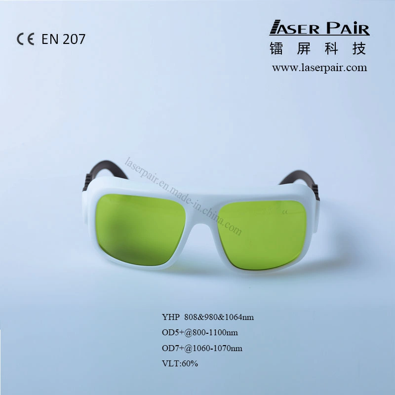 Lunettes de sécurité laser 808&amp;980&amp;1064nm, lunettes de sécurité laser avec le châssis 36, protéger : 800-1100nm Longueur d'onde, l'application : Lasers dentaires, les Diodes, ND : YAG